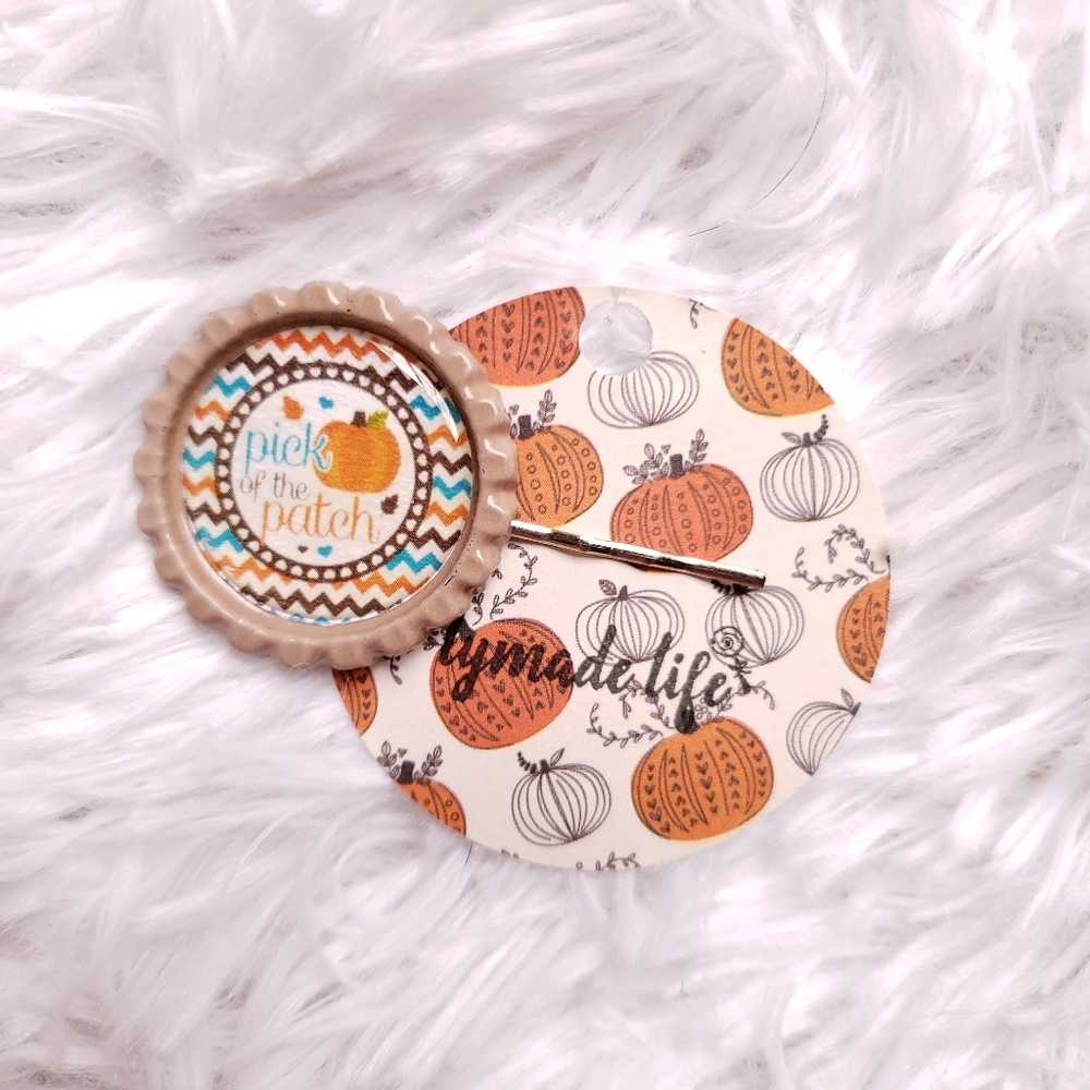 3 pc Fall Bottlecap Hairpin Assortment